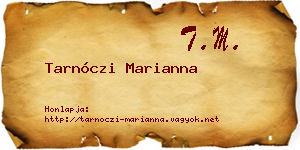 Tarnóczi Marianna névjegykártya