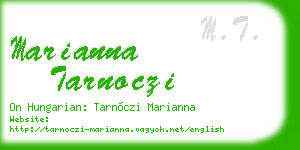 marianna tarnoczi business card