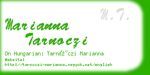 marianna tarnoczi business card